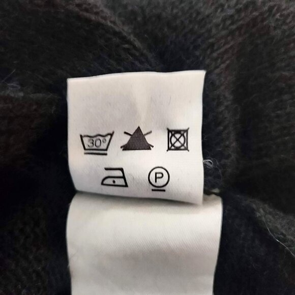 La Fee Maraboutee Womens Sz 2/M Black Wool Cashmere Blend Tie Cardigan Sweater - Picture 10 of 10